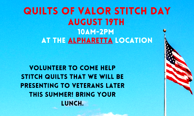 Thumbnail for event: Quilts of Valor Stitch Day 8/19